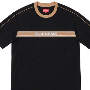 Supreme black tan stripe shirt